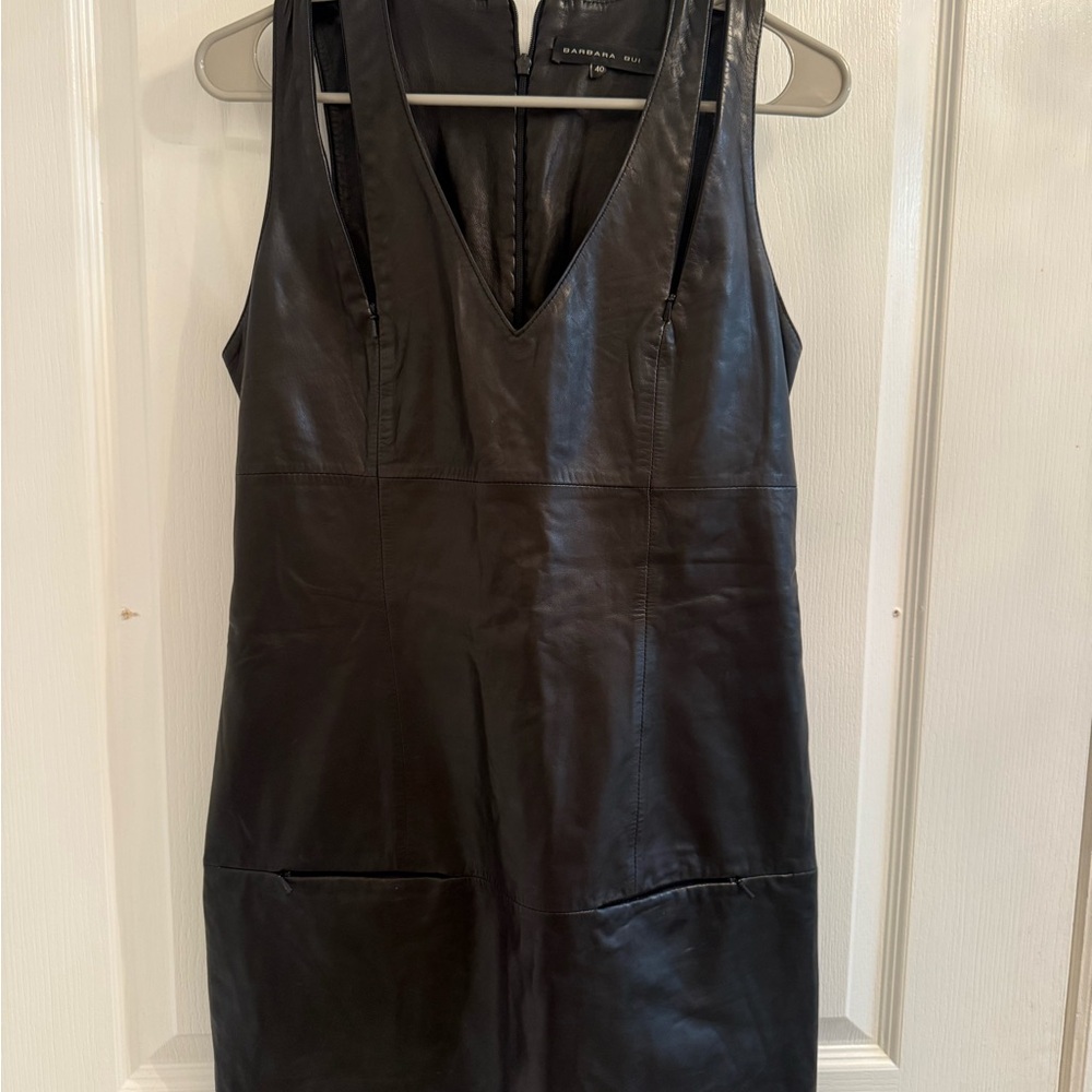 Barbara Bui Dark Leather Dress